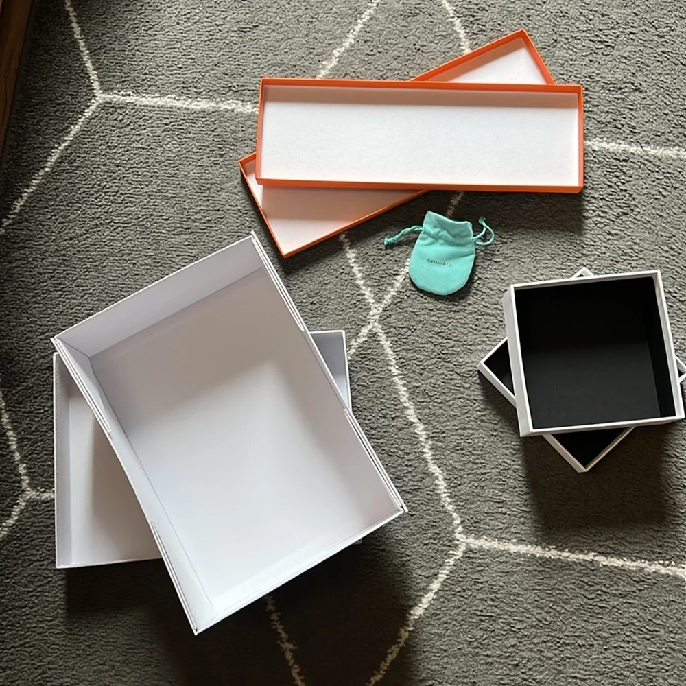 Dior , Hermes , Tiffany, Celine empty boxes set4